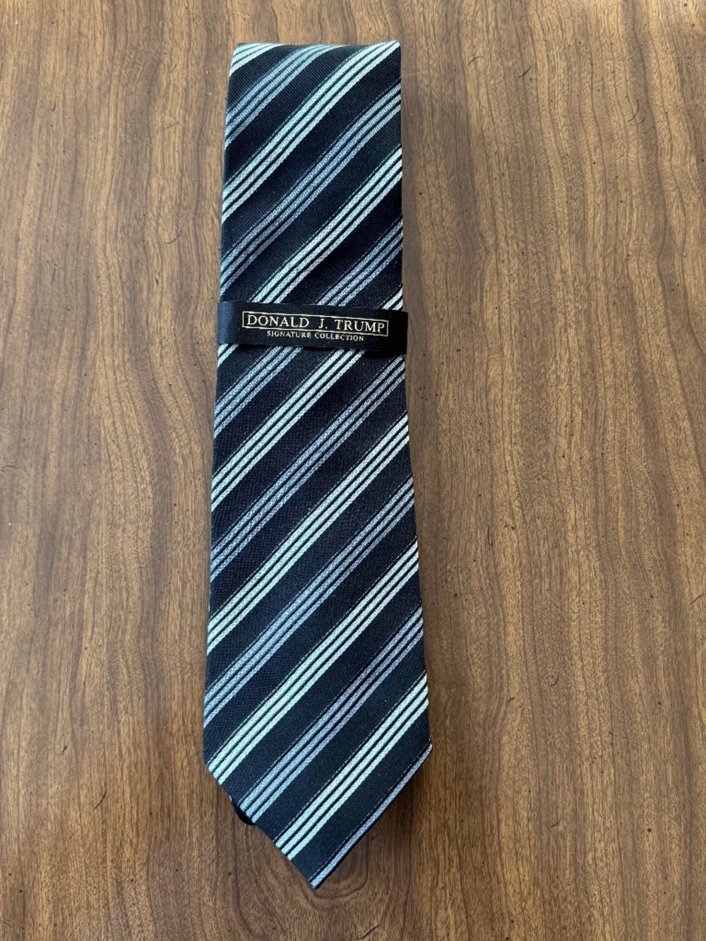 Donald J. Trump 60" Signature Collection Men's Black & White Handmade Tie